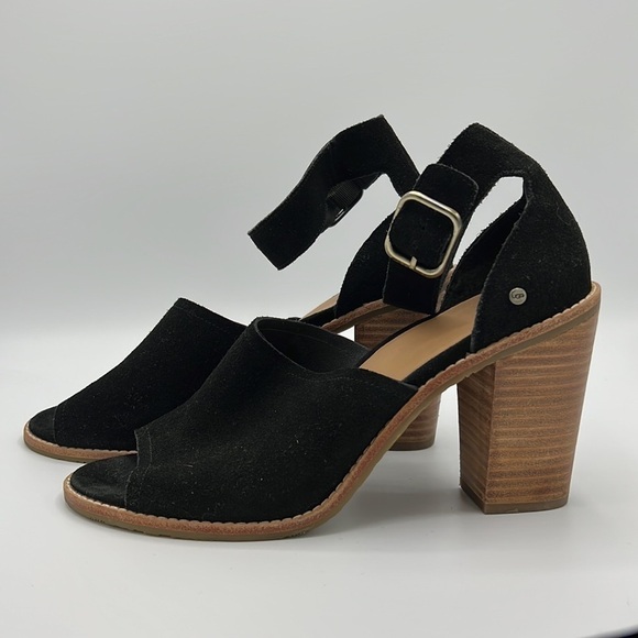 UGG BLACK VELVET HEEL SIZE 10 - Picture 10 of 11